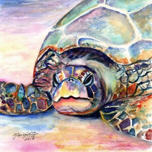 sea turtle art print nursery decor hawaiian paintings hawaii art green sea turtles beach decor sea turtle painting beach lovers gift