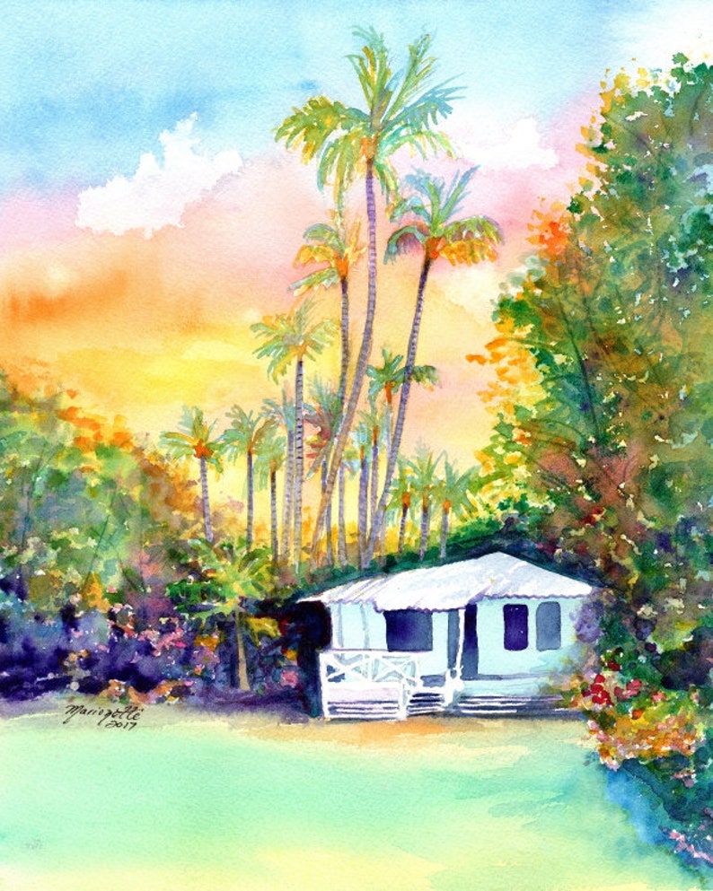 Kauai Plantation Cottages Kauai Art Kauai Prints Hawaii Etsy