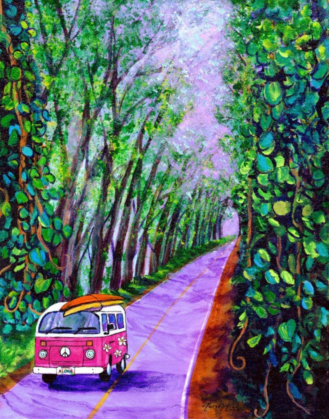Cruising the Kauai Tree Tunnel Kauai Art Print Tree Tunnel Etsy