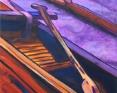 Hawaiian Koa Canoe - Hawaiian Print - Kauai Art - Hawaiian Paddling - Hawaii Voyaging Art - Outrigger Canoe - Hawaiian Paddlers