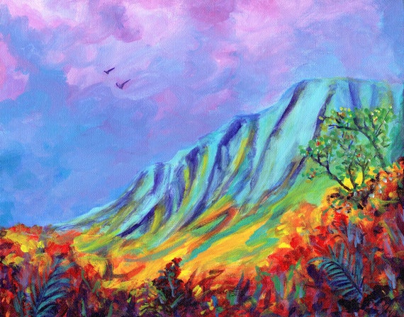 Kauai Kalalau Valley Art Print, Hawaiian Mountains Decor