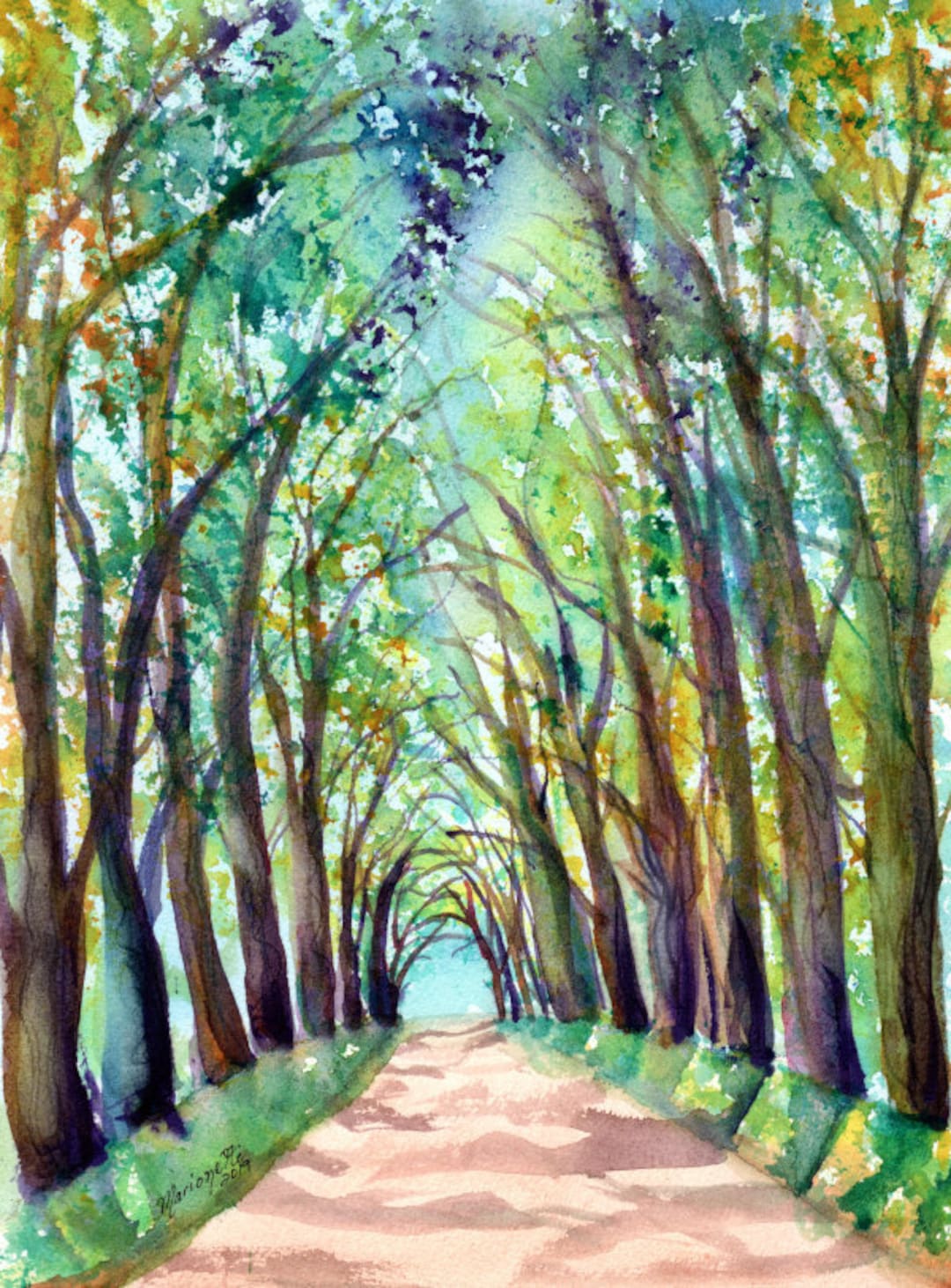 Kauai Tree Tunnel Art Painting Prints by Taboniar From Kauai