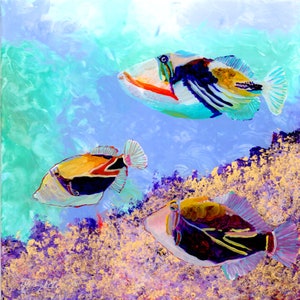 Humuhumunukunukuapua&#39;a Trigger Fish Art Print from Kauai Hawaii, Triggerfish, Under the Sea, Kids Room Decor, Tropical Fish, Ocean Life