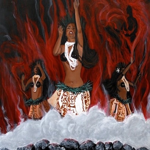 Pele, Madame Pele, Lava, Volcano, Hawaii Volcano, Pele art, Pele Painting, Pele prints, Pele hula, Goddess Pele, Goddess of fire