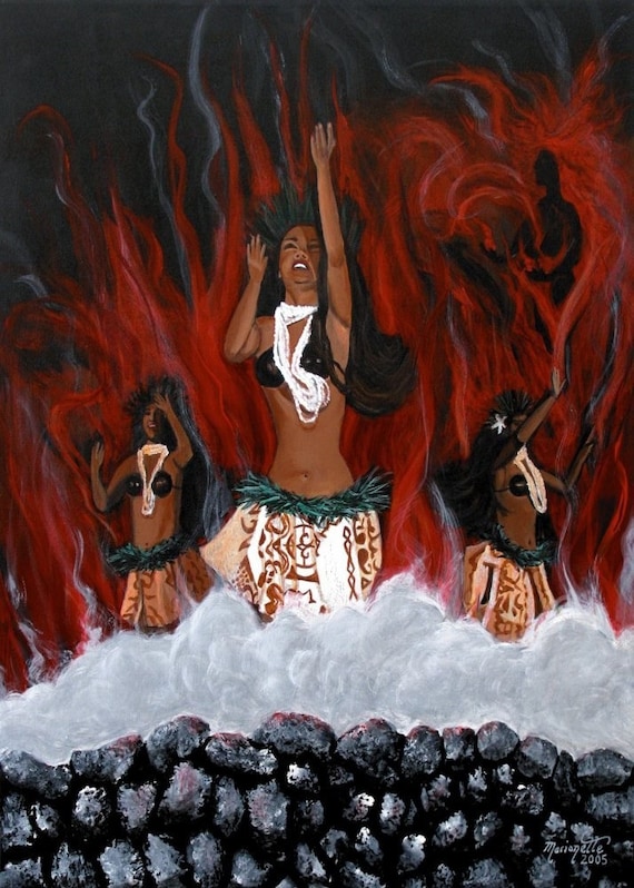 Pele, Madame Pele, Lava, Volcano, Hawaii Volcano, Pele art, Pele Painting, Pele prints, Pele hula, Goddess Pele, Goddess of fire