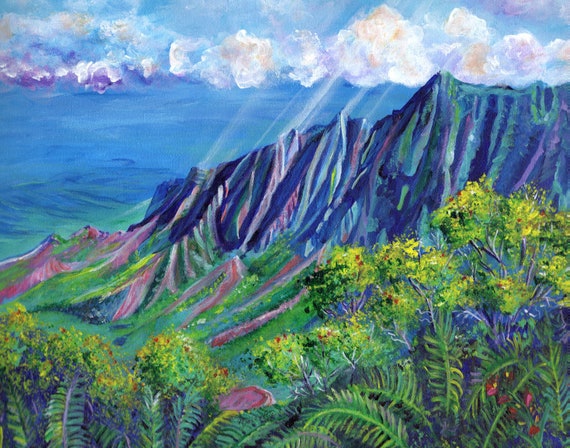 Kauai Kalalau Valley Art Print from Hawaii