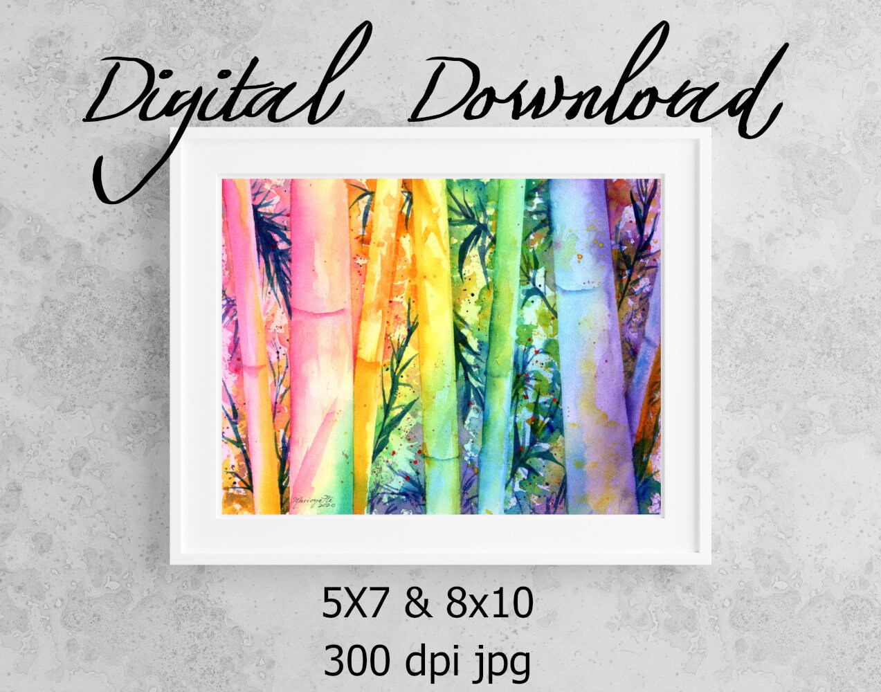 Bamboo Print, Printable Wall Art, Downloadable Art, Poster Art, DIY