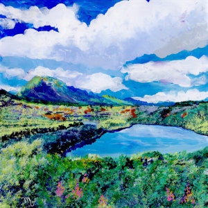 Menehune Fish Pond Kauai Art Print, Alekoko