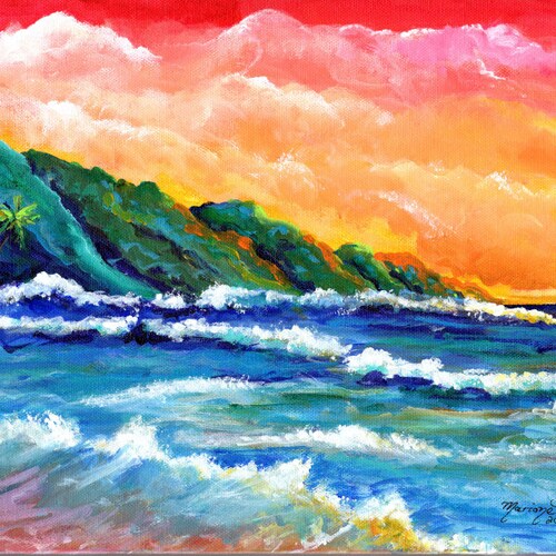 Hawaii Art Kauai Art Print Na Pali Coast Kauai Kauai Etsy