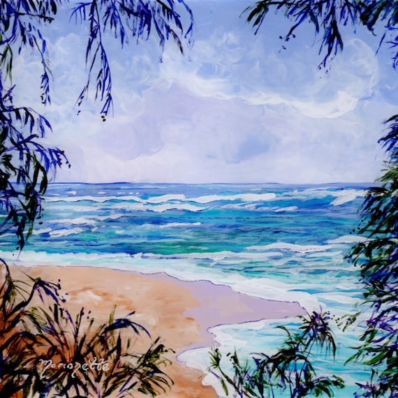 Hawaii Beach Art, Ocean Print, Hawaii Decor, Hawaiian Wall Art, Kauai North Shore, Kauai Beach, Beach Decor, Beach Wall Art, Made in Hawaii
