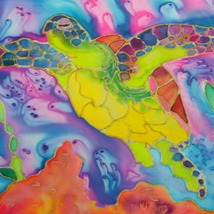 Sea Turtle print, Turtle art, Whimsical Turtle, Swimming Turtle, Green Sea Turtle, Hawaiian Turtle, Honu, Hawaii Art, Under the Sea, Ocean