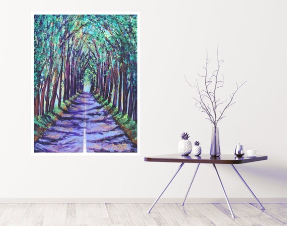 Kauai Tree Tunnel Large Art Print 16x20 18x24 24x30 Hawaiian Art Kauai Art Hawaiian Decor Hawaii Art Print