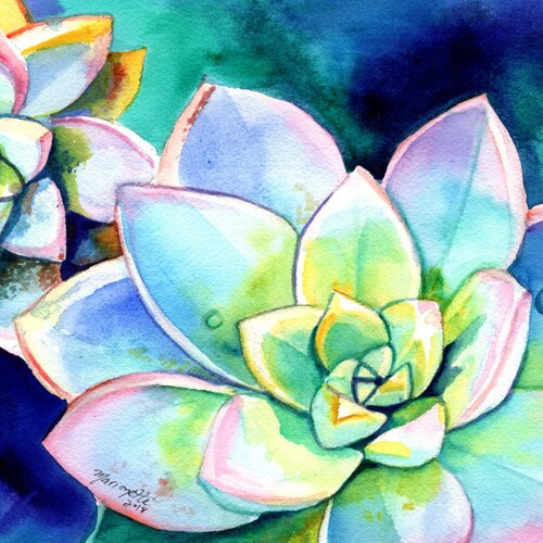 Succulent Wall Art Succulent Painting Succulent Print Etsy Singapore