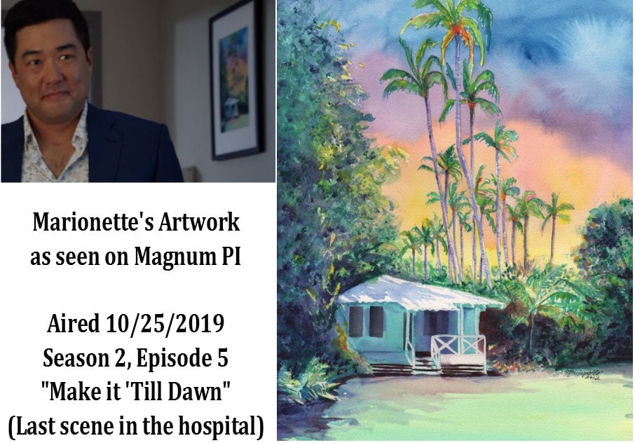 Kauai moon art, Romantic Kauai Moonlight, Kauai Giclee Art Print