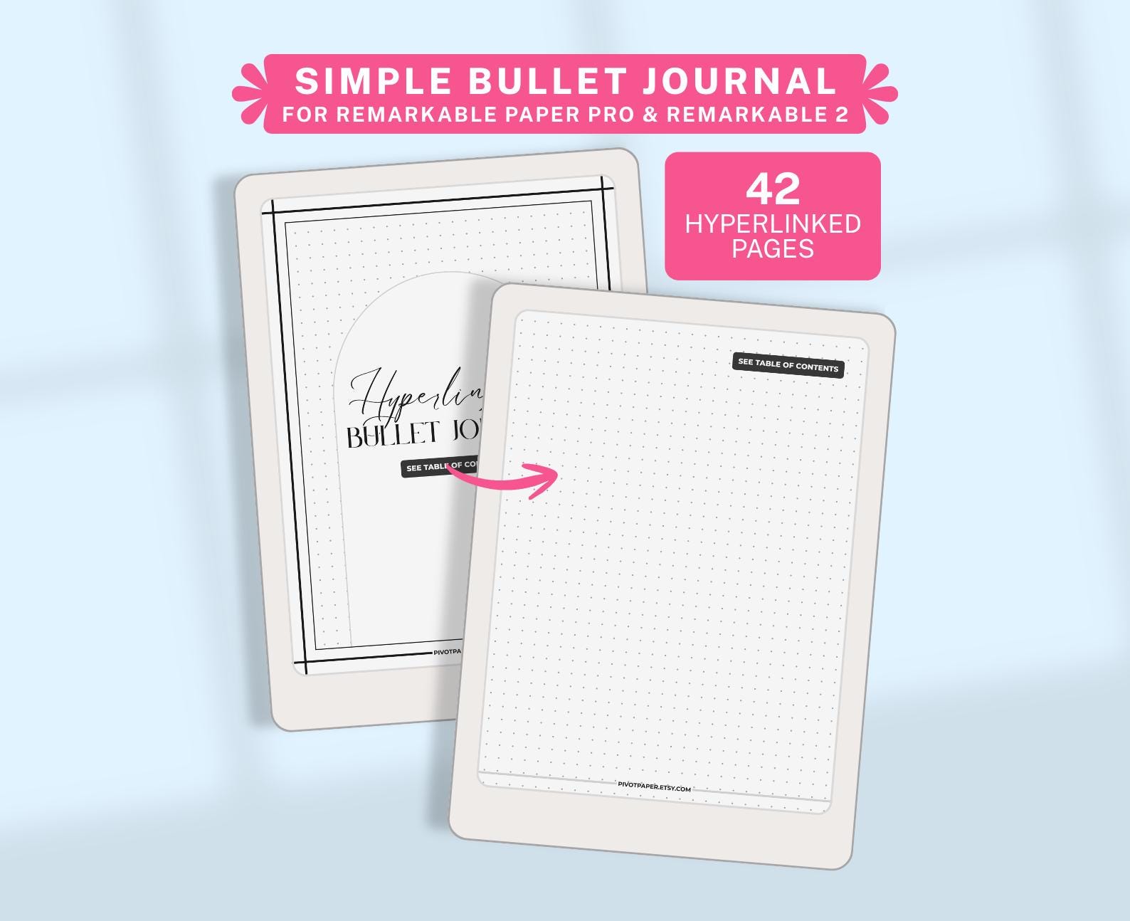 Remarkable Bullet Journal PDF for Paper Pro Template Digital Bullet ...