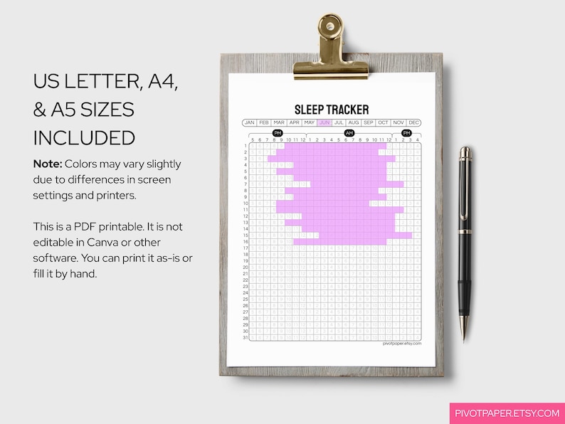 Sleep Pattern Graph Pdf 24 Hour Sleep Tracker Printable, A4 A5 Letter (PDF) - Etsy