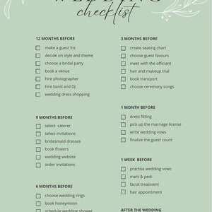 Wedding Checklist