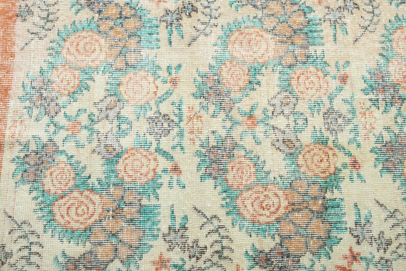 Vintage Teppich,Oushak Teppich 100x150,Handgefertigter Wollteppich,Teppich 100x150,Anatolischer Teppich,1353 Bild 4