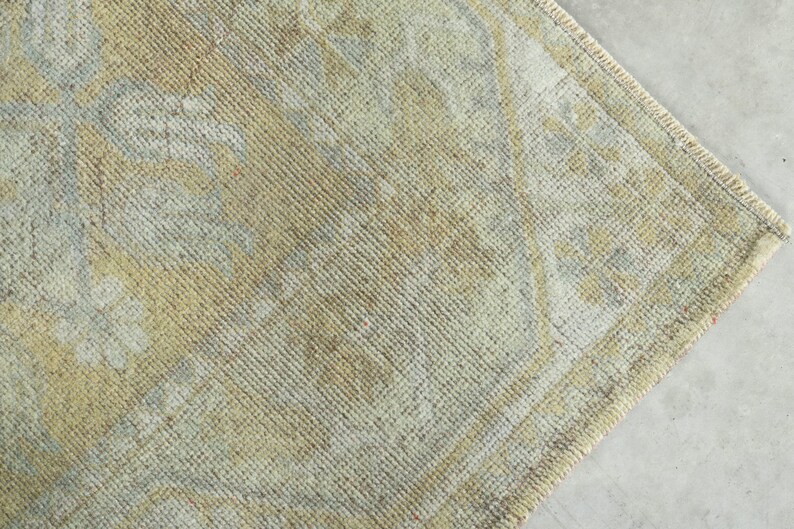 3x4 Turkish Rug,Handmade Wool Rug,Small Oushak Rug,Vintage Small Rug,3x4 Small Rug,Turkish Rug 3x4, Muted Doormat Rug,Anatolia Small Rug,952 image 7