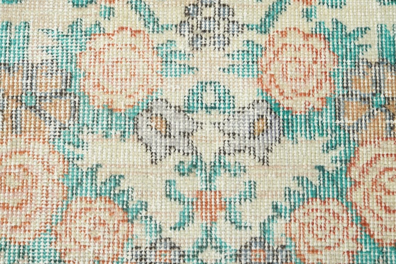 Vintage Teppich,Oushak Teppich 100x150,Handgefertigter Wollteppich,Teppich 100x150,Anatolischer Teppich,1353 Bild 5