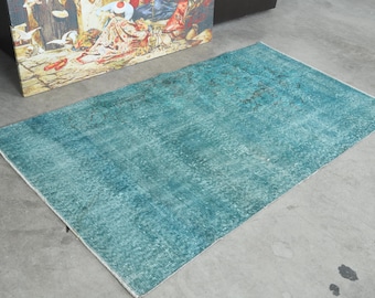 3x6 Turkish Rug,Faded Wool Rug,Oushak Area Rug,Vintage Area Rug,3x6 Rug,Turkish Rug 3x6, Muted Rug,Anatolian Small Rug,Vintage Rug 3x6,319