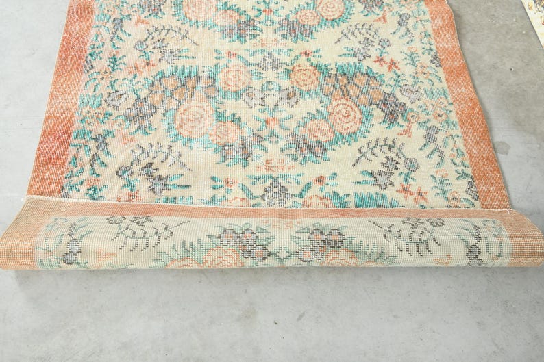 Vintage Teppich,Oushak Teppich 100x150,Handgefertigter Wollteppich,Teppich 100x150,Anatolischer Teppich,1353 Bild 11
