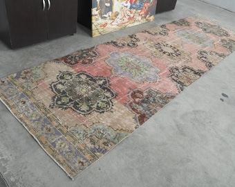 3x12 Rug,Turkish Runner,Vintage Runner 3x12,Wool Runner,Oushak Runner Rug,Hallway Rug,Handmade Rug Runner,Anatolian Rug,3x12 Oushak Rug,711