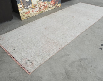 3x9 Turkish Runner,Vintage Runner 3x9,Wool Runner Rug,Hallway Rug,Oushak Runner Rug 3x9,Handmade Rug Runner,Anatolian Rug,3x8 Oushak Rug,699