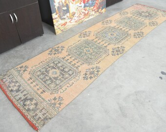 3x11 Rug,Turkish Runner,Vintage Runner 3x11,Wool Runner,Oushak Runner Rug,Handmade Rug Runner,Anatolian Rug,3x11 Oushak Rug,Hallway Rug,27