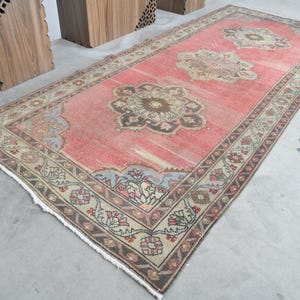 5x11 Rug,Turkish Runner,Vintage Runner 5x11,Wool Runner,Oushak Runner Rug,Handmade Rug Runner,Anatolian Rug,5x11 Oushak Rug,Hallway Rug,480