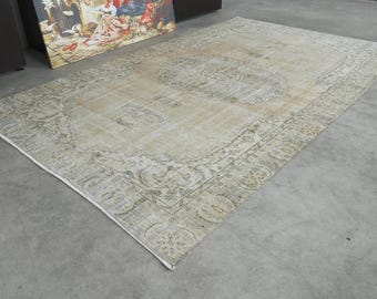 5x9 Turkish Rug,Vintage Rug,Handmade Wool Rug,Oushak Rug 5x9,Vintage Area Rug,5x9 Rug,Turkish Area Rug,Muted Rug 5x9,Anatolian Turkey,763