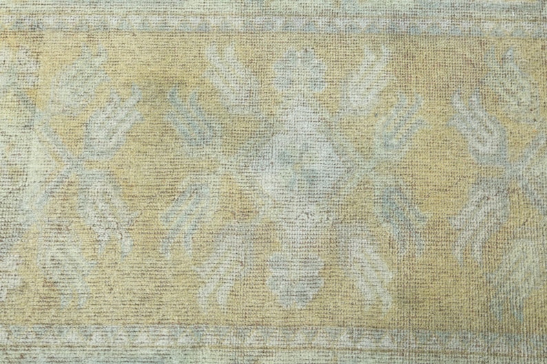 3x4 Turkish Rug,Handmade Wool Rug,Small Oushak Rug,Vintage Small Rug,3x4 Small Rug,Turkish Rug 3x4, Muted Doormat Rug,Anatolia Small Rug,952 image 5