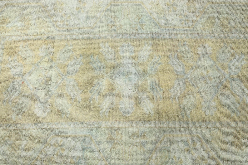 3x4 Turkish Rug,Handmade Wool Rug,Small Oushak Rug,Vintage Small Rug,3x4 Small Rug,Turkish Rug 3x4, Muted Doormat Rug,Anatolia Small Rug,952 image 4