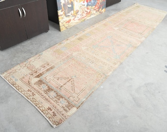 3x11 Rug,Turkish Runner,Vintage Runner 3x11,Wool Runner,Oushak Runner Rug,Hallway Rug,Handmade Rug Runner,Anatolian Rug,3x11 Oushak Rug,1179