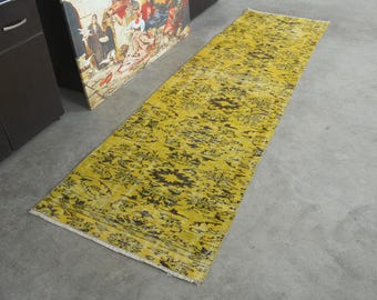 Oushak Runner Rug,3x9 Rug,Turkish Runner,Vintage Runner 3x9,Wool Runner,Hallway Rug,Handmade Rug Runner,Anatolian Rug,3x9 Oushak Rug,126