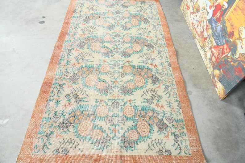 Vintage Teppich,Oushak Teppich 100x150,Handgefertigter Wollteppich,Teppich 100x150,Anatolischer Teppich,1353 Bild 3