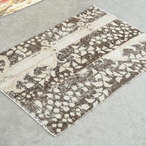 2x2 Turkish Rug,Handmade Square Rug,Small Oushak Rug,Vintage Small Rug,2x2 Small Rug,Turkish Bath Rug,2x2 Doormat Rug,Anatolia Small Rug,758