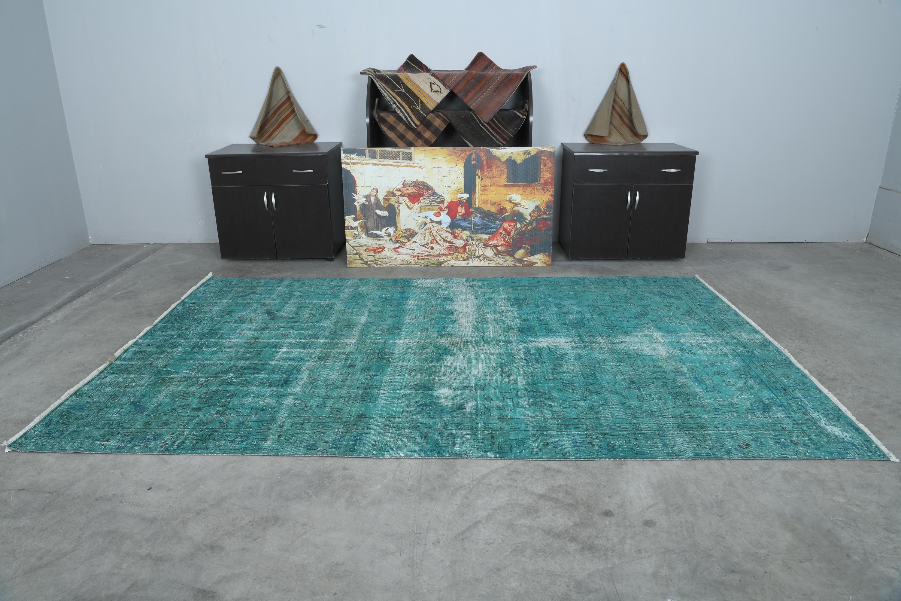 6x10 Turkish Rug,oversize Vintage Rug,oushak Rug 6x10,vintage Area