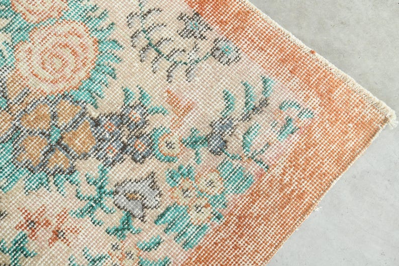 Vintage Teppich,Oushak Teppich 100x150,Handgefertigter Wollteppich,Teppich 100x150,Anatolischer Teppich,1353 Bild 7