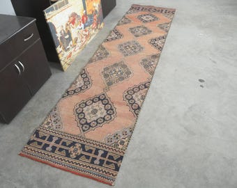 3x11 Rug,Turkish Runner,Vintage Runner 3x11,Wool Runner,Oushak Runner Rug,Handmade Rug Runner,Anatolian Rug,3x11 Oushak Rug,Hallway Rug,451
