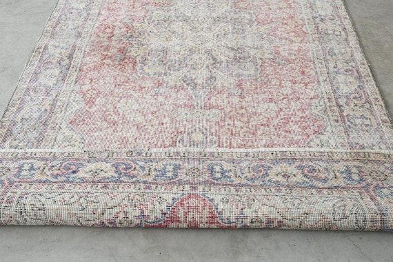 4x7 トルコラグ、ヴィンテージラグ、ウシャックラグ 4x7、ハンドメイド