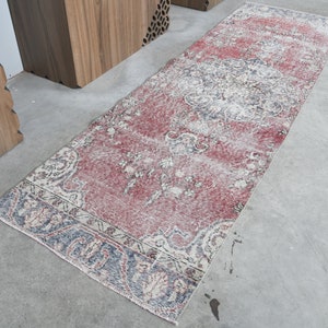 Wool Runner Rug,2x8 Turkish Runner,Vintage Runner 2x8,Hallway Rug,Oushak Runner,Handmade Rug2x8,Soft Runner,Anatolian Rug,2x8 Oushak Rug,421