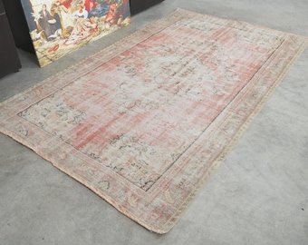 5x9 Turkish Rug,Vintage Rug,Handmade Wool Rug,Oushak Rug 5x9,Vintage Area Rug,5x9 Rug,Turkish Area Rug,Muted Rug 5x9,Anatolian Turkey,32