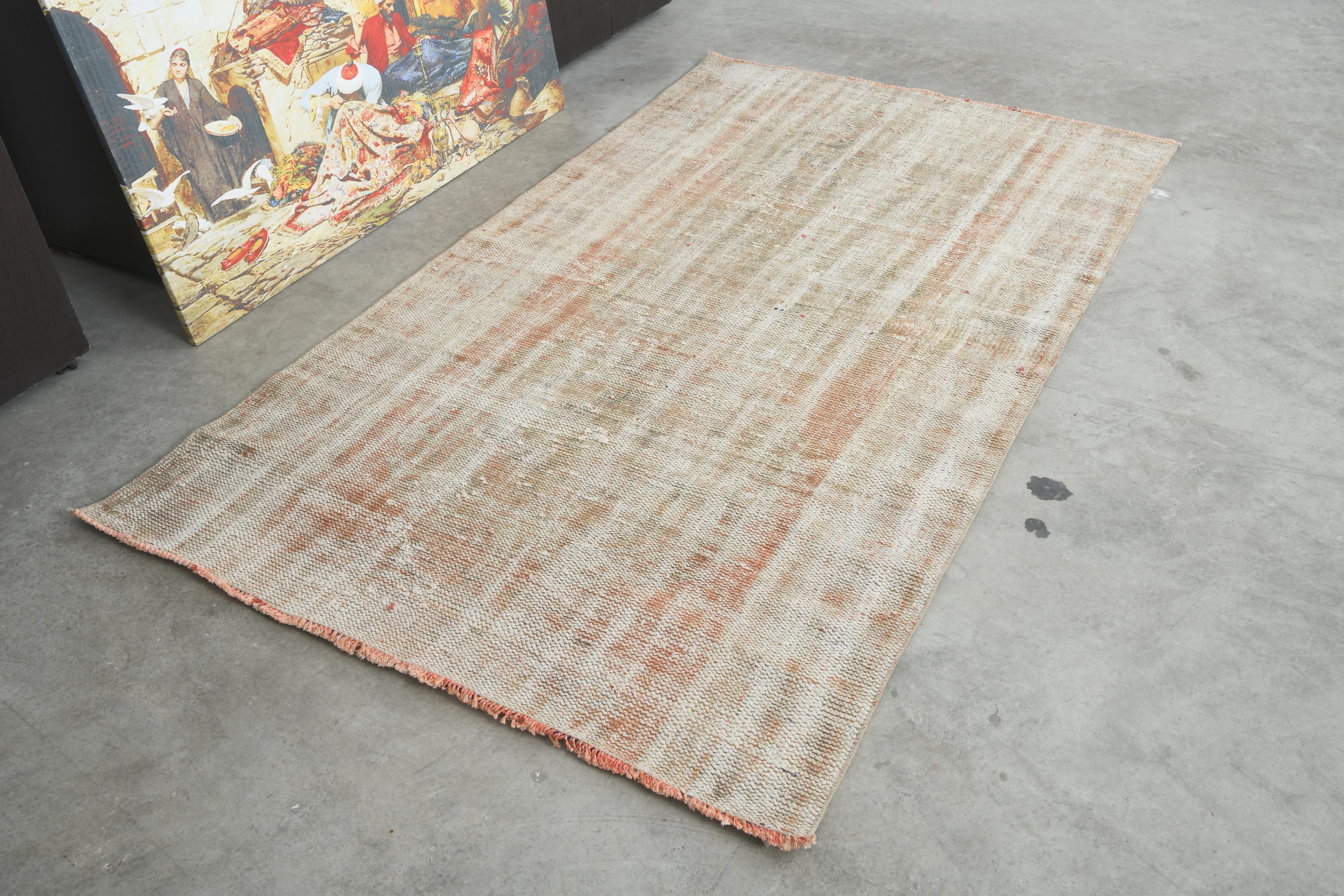 4x7 Turkish Rug,vintage Rug, Oushak Rug 4x7,handmade Wool Rug