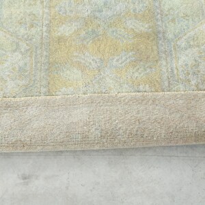 3x4 Turkish Rug,Handmade Wool Rug,Small Oushak Rug,Vintage Small Rug,3x4 Small Rug,Turkish Rug 3x4, Muted Doormat Rug,Anatolia Small Rug,952 image 10
