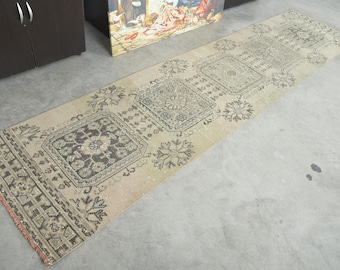 3x11 Rug,Turkish Runner,Vintage Runner 3x11,Wool Runner,Oushak Runner Rug,Handmade Rug Runner,Anatolian Rug,3x11 Oushak Rug,Hallway Rug,104