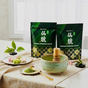 Senryu Ceremonial Grade Matcha Powder- Authentic Japanese Green Tea - 100g