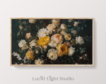 Still Life Painting | Flower Picture | Roses Painting | Frame TV Artwork | Samsung Frame TV Art | Antique Floral Painting | Instant Download