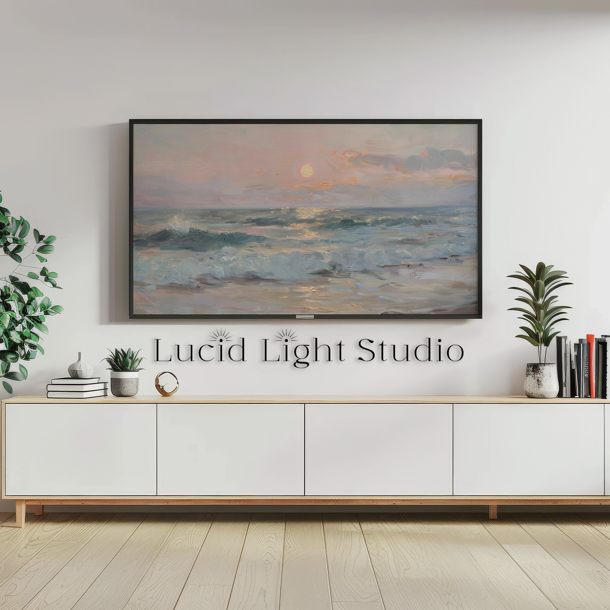 Beach Sunset Painting Ocean Painting Ocean Waves Seascape