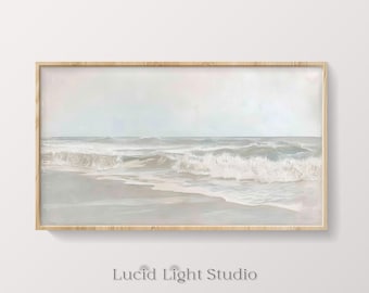 Beach Painting | Ocean Painting | Ocean Waves | Seascape Painting | Samsung Frame TV Art | TV Art | Digital Download